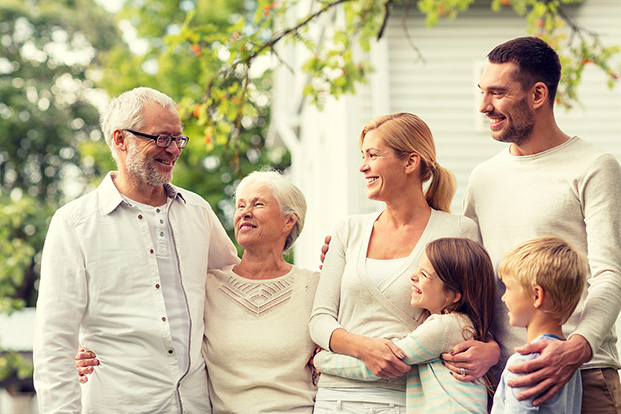 Happy Family standing together